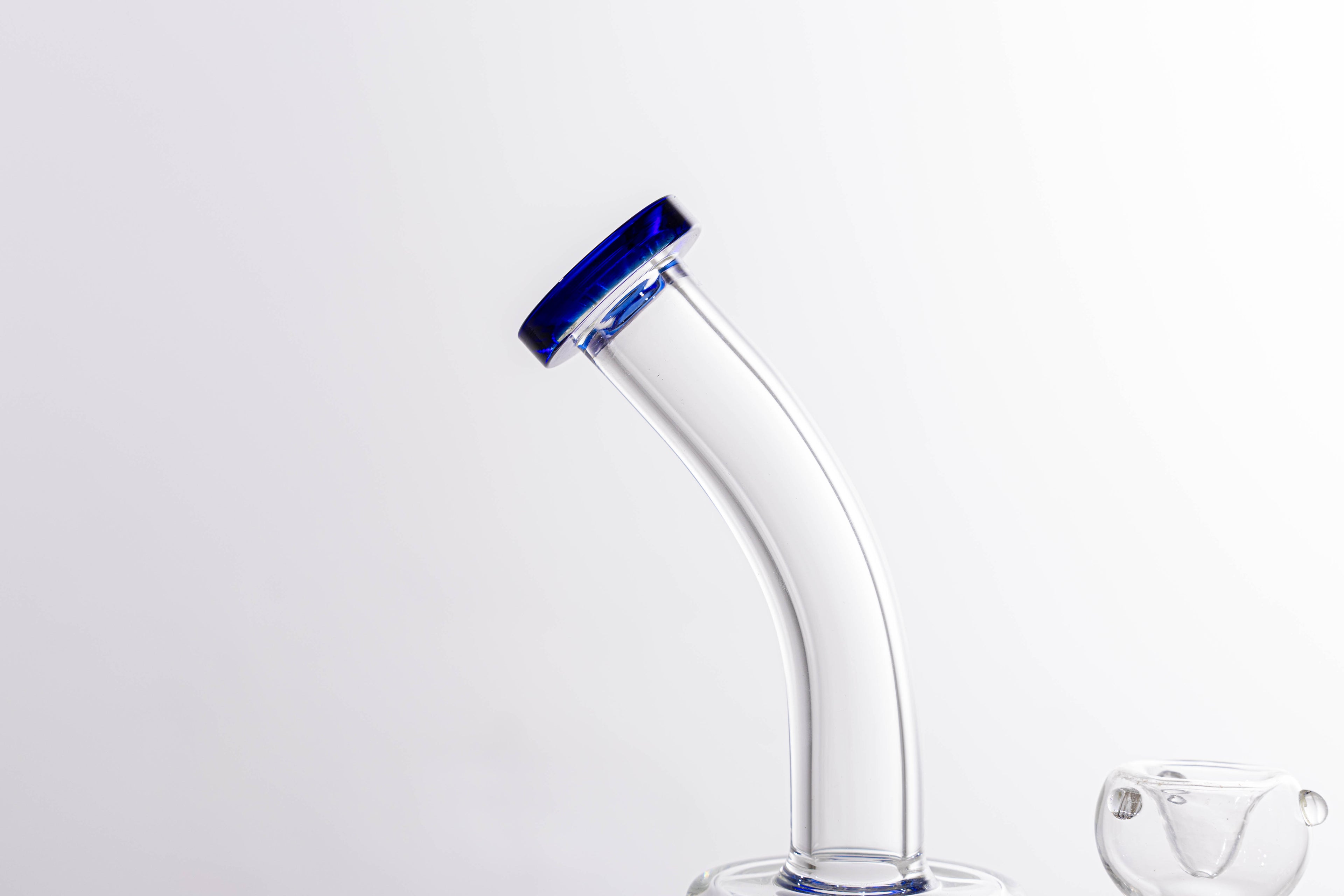 Double Chamber Percolator Glass Bong – Blue Accents